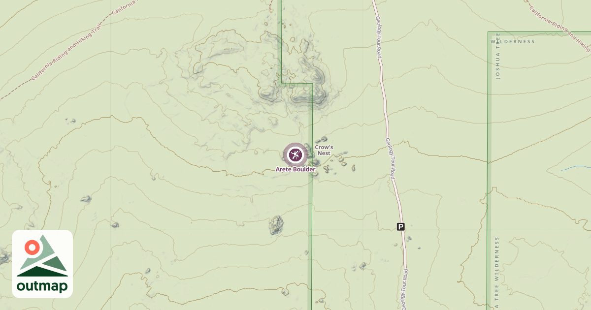 Map of Arete Boulder