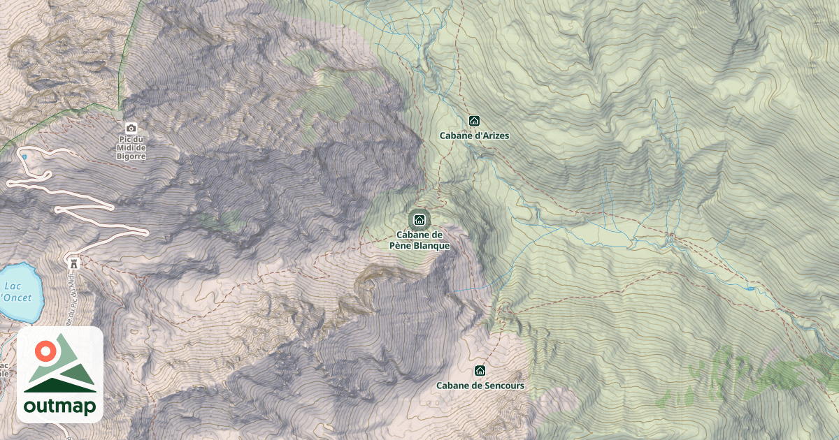 Map of Cabane de Pène Blanque