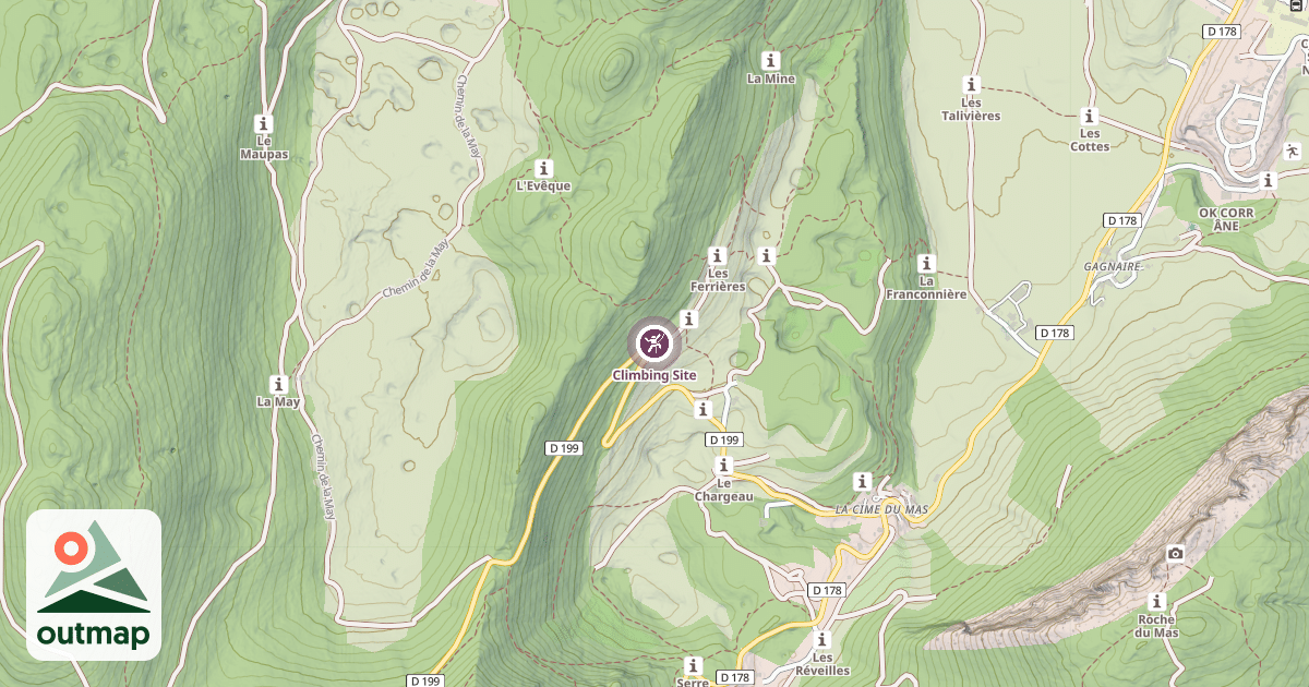 Map of Climbing Site