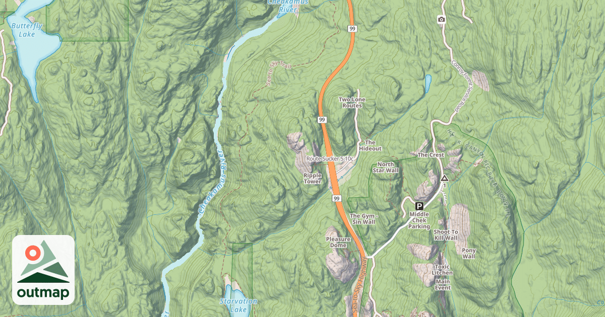 Map of Route Sucker