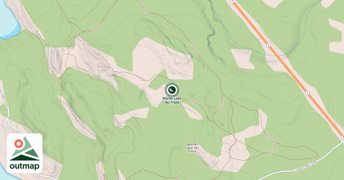 Map of Marsh Lake Ski Trails