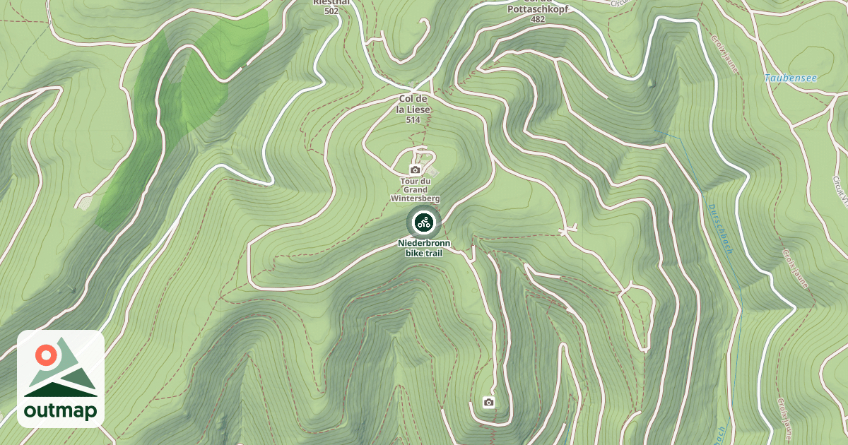 Map of Niederbronn bike trail
