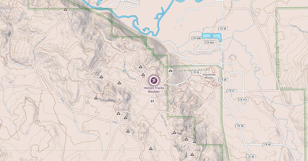 Map preview of Heroin Tracks Boulder