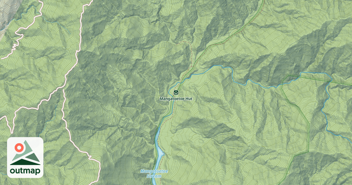 Map of Mangatoetoe Hut