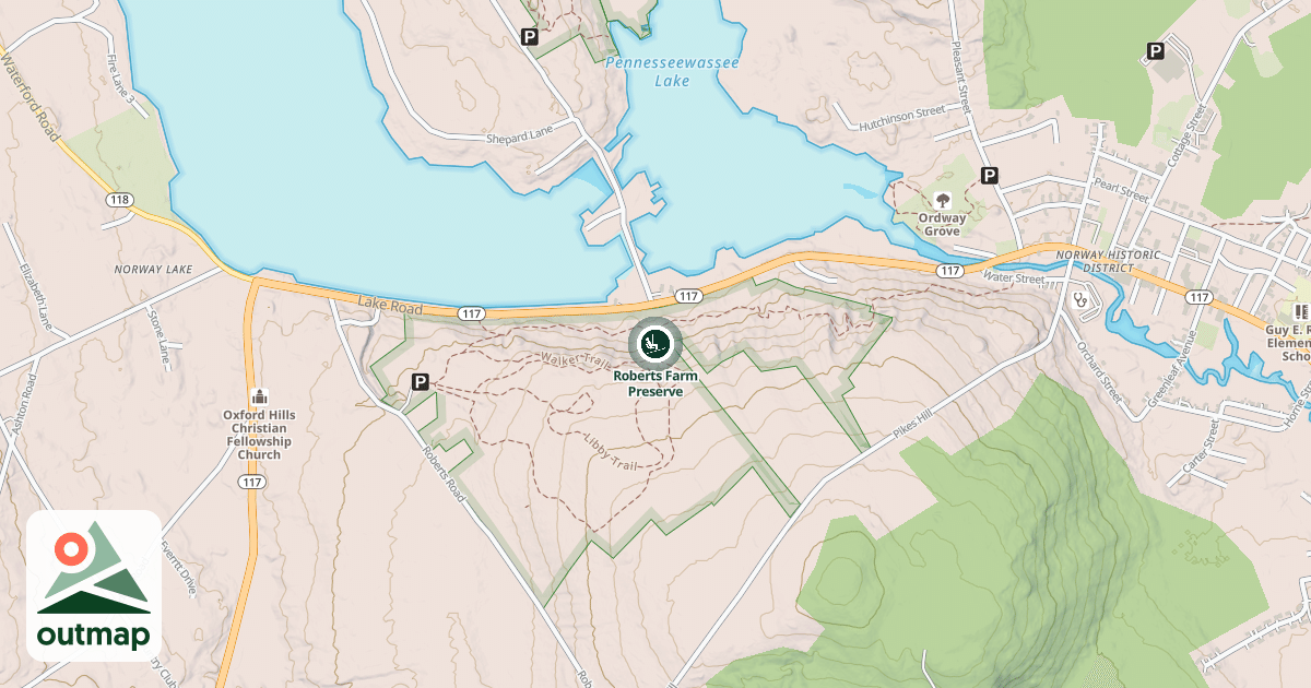 Map of Roberts Farm Preserve