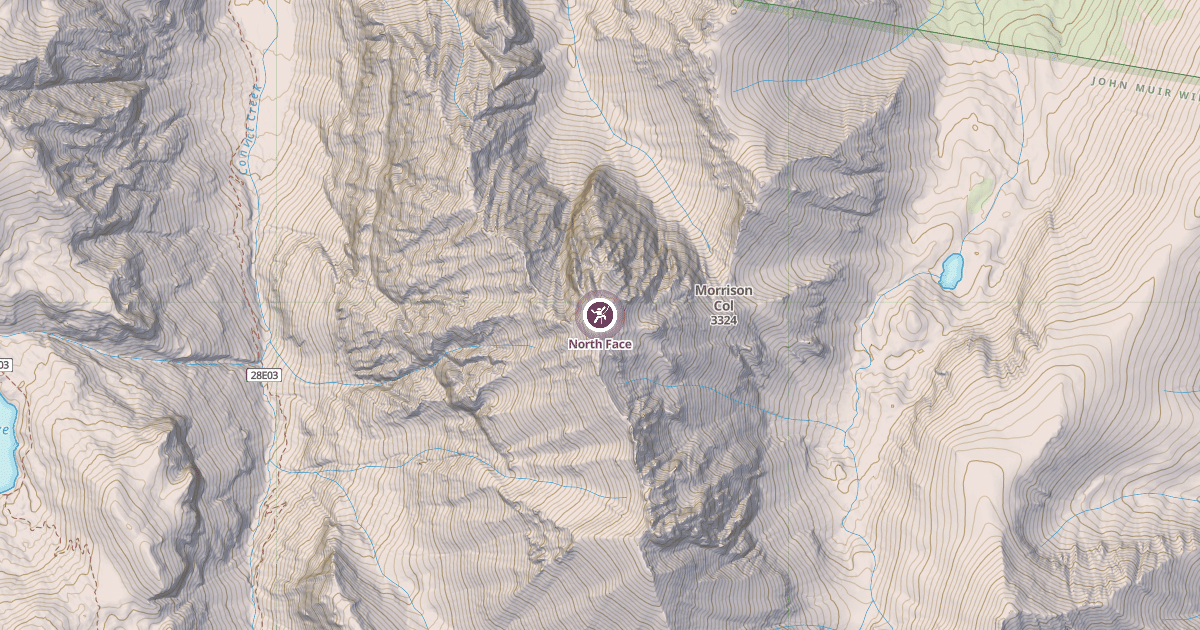 Map preview of North Face