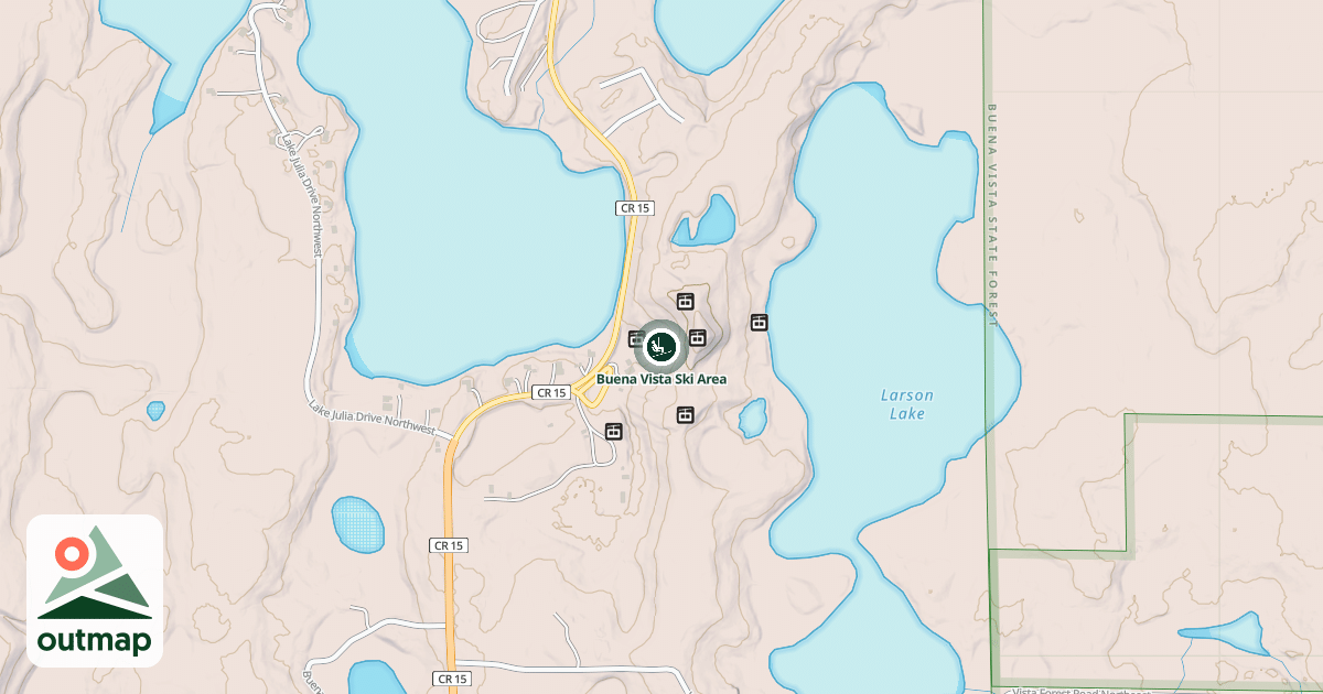 Map of Buena Vista Ski Area