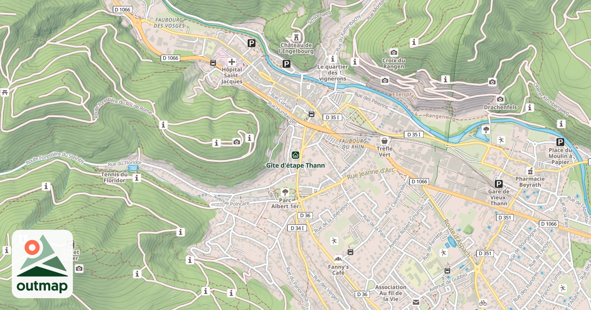 Map of Gîte d'étape Thann