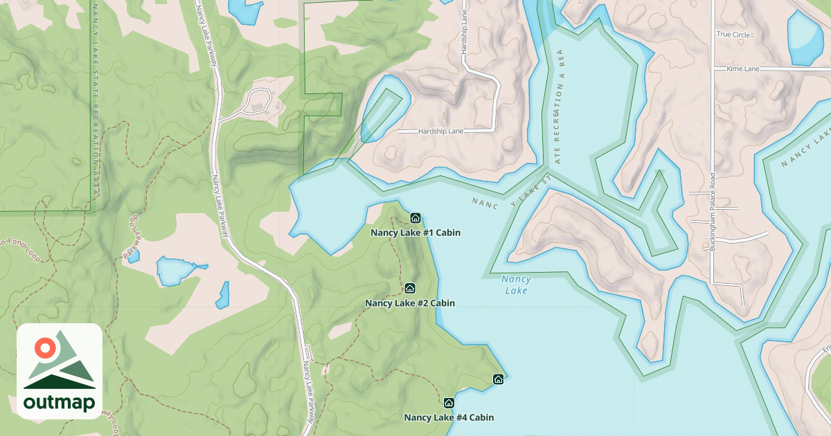 Map of Nancy Lake #1 Cabin