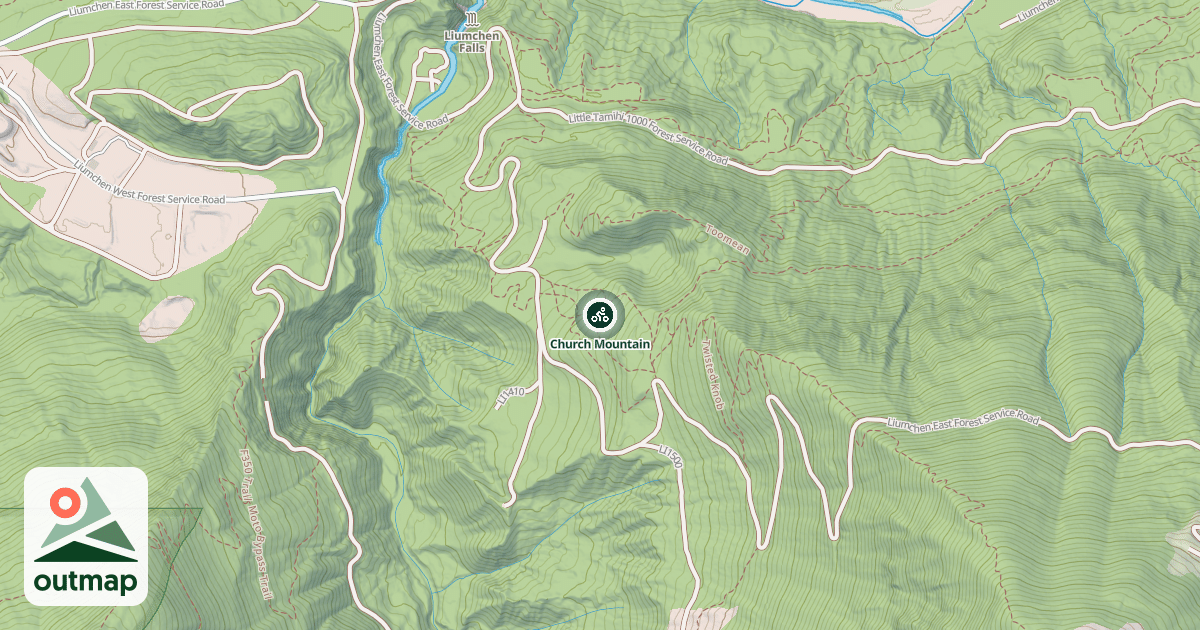 Map of Church Mountain