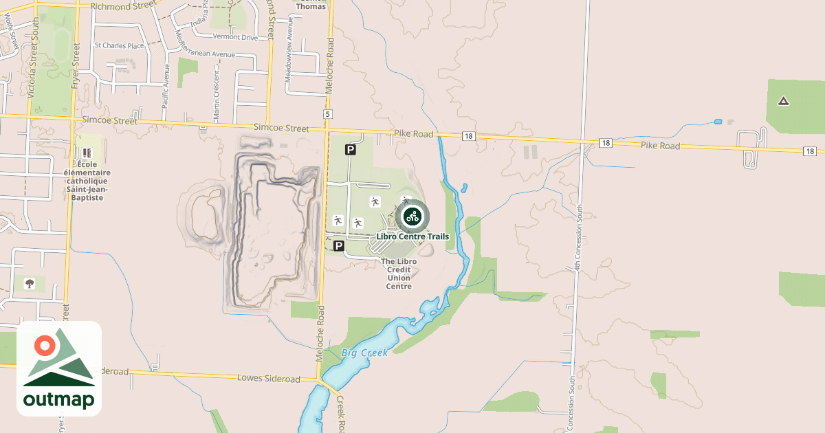 Map of Libro Centre Trails
