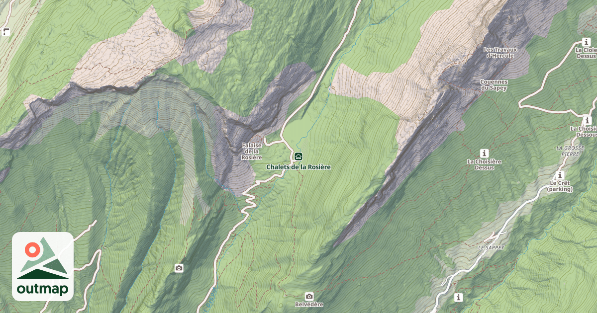 Map of Chalets de la Rosière