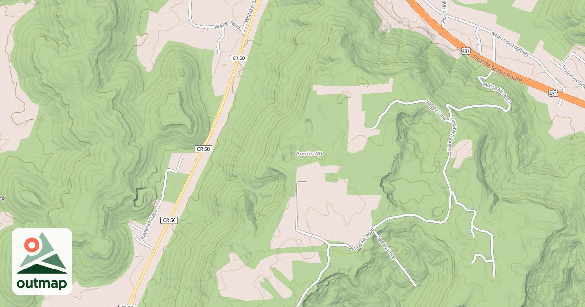 Map of Arecibo