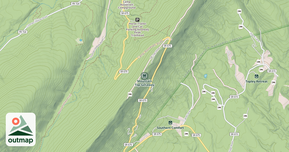 Map of Mountain Top Getaway
