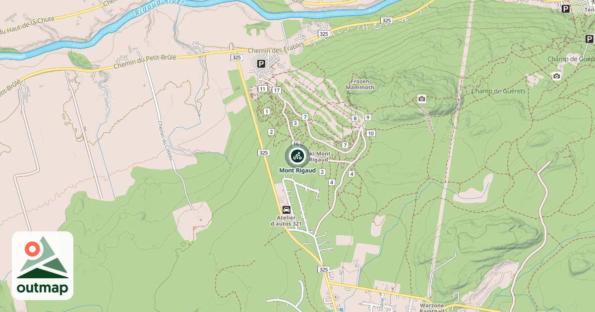 Map of Mont Rigaud