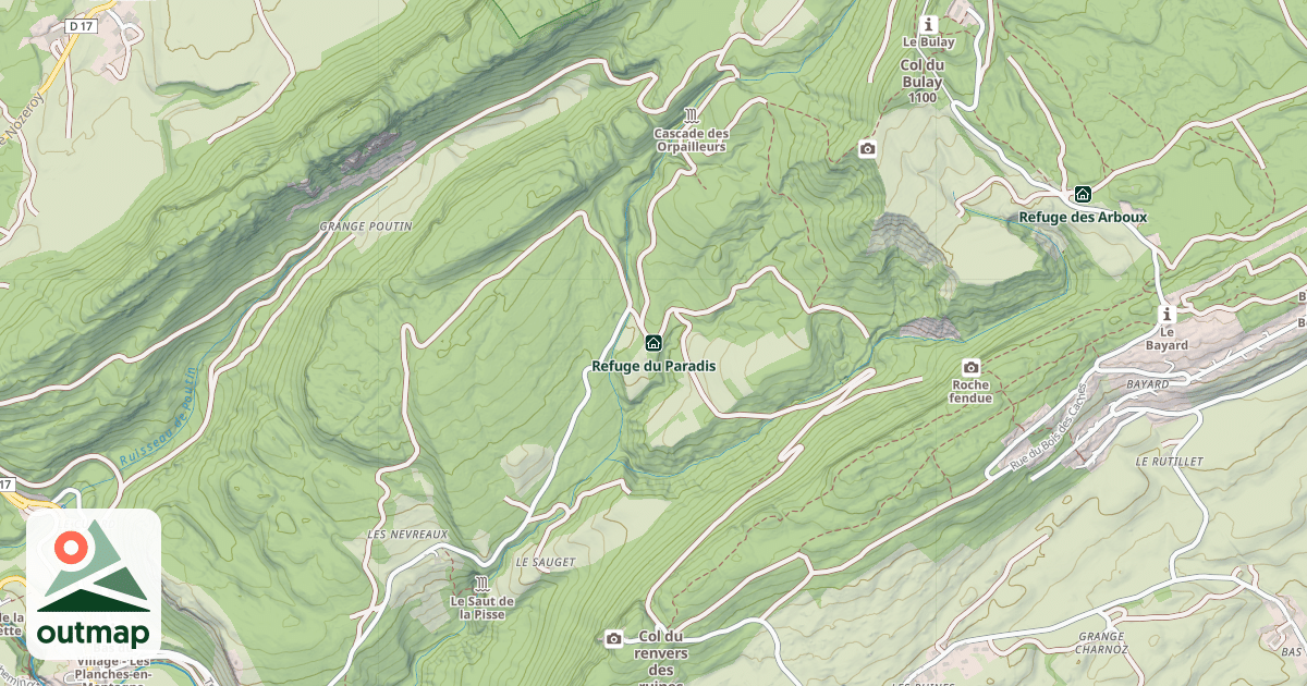 Map of Refuge du Paradis