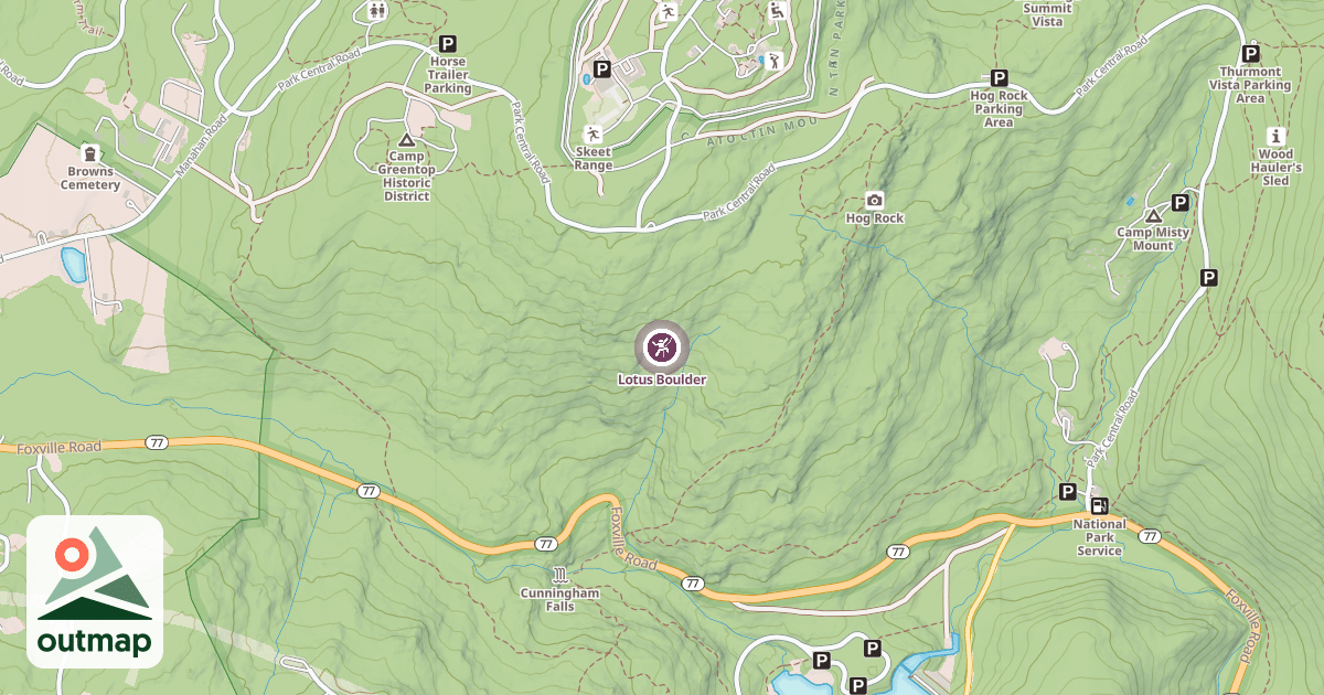Map of Lotus Boulder