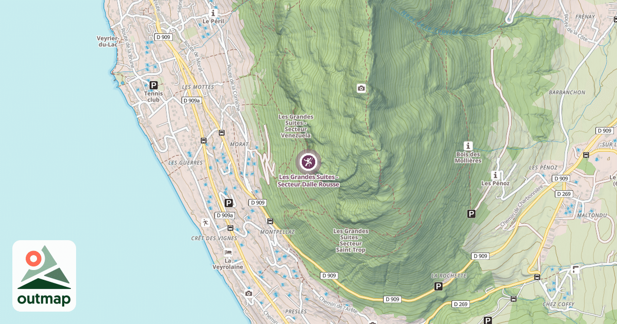 Map of Les Grandes Suites - Secteur Dalle Rousse