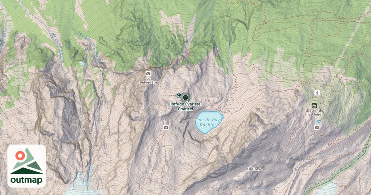 Map of Refuge Évariste Chancel