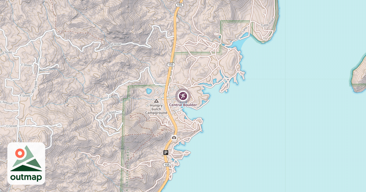 Map of Central Boulder