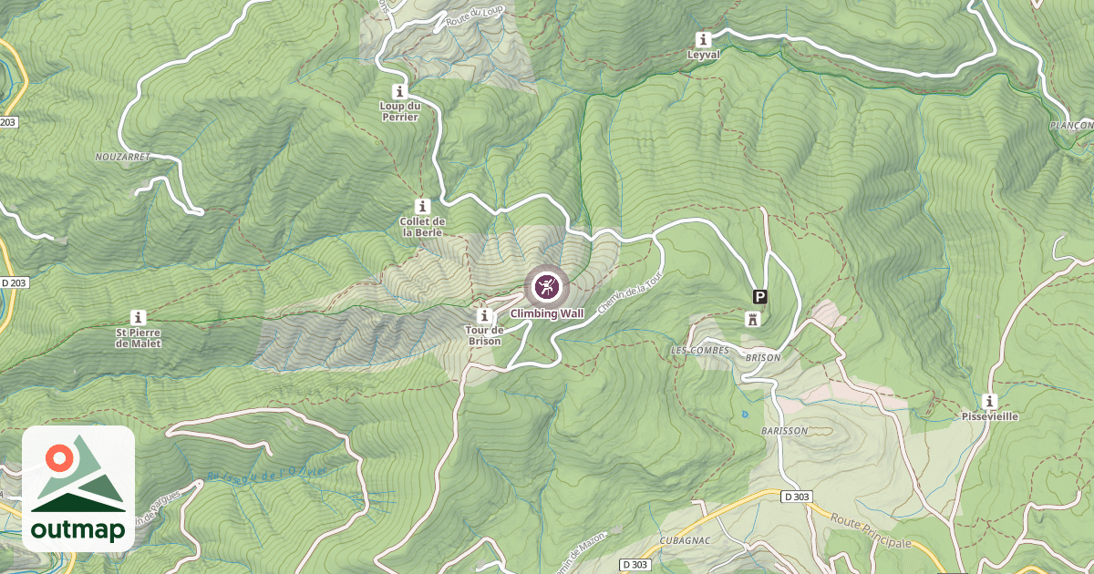 Map of Climbing Wall