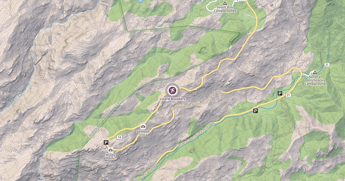 Map preview of Lizard Boulders
