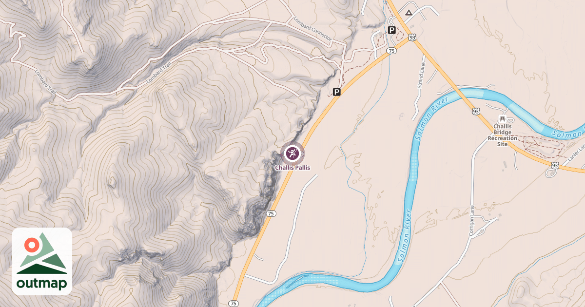 Map of Challis Pallis