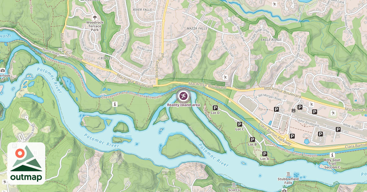 Map of Reality Island area