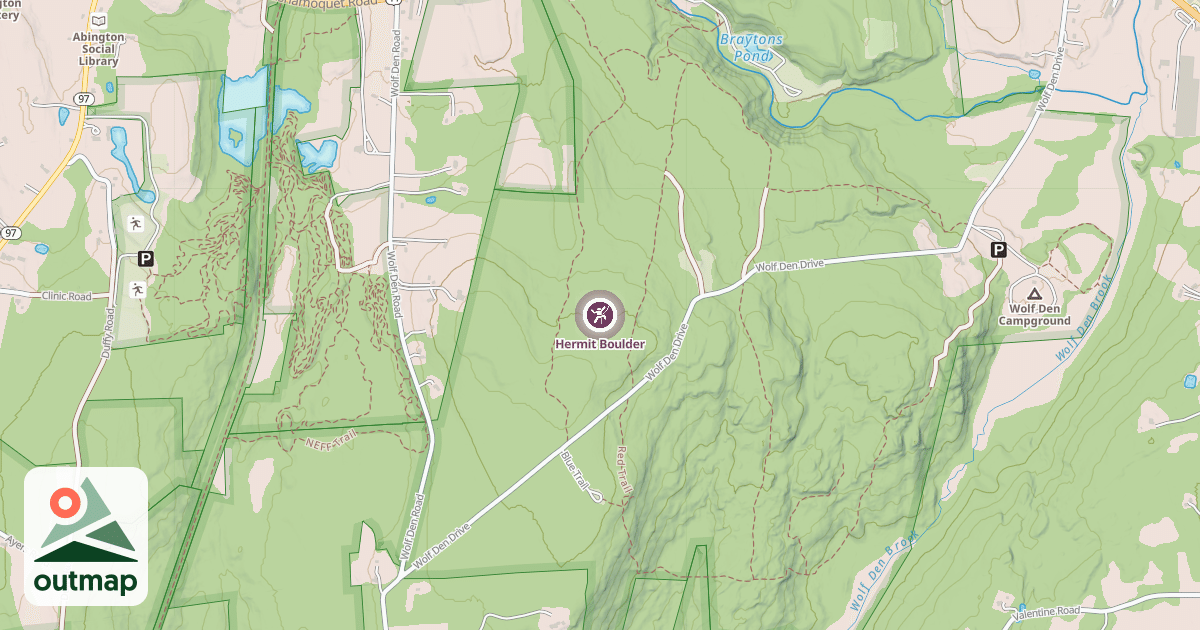 Map of Hermit Boulder
