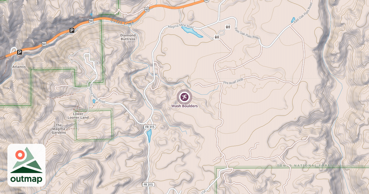 Map of Wash Boulders