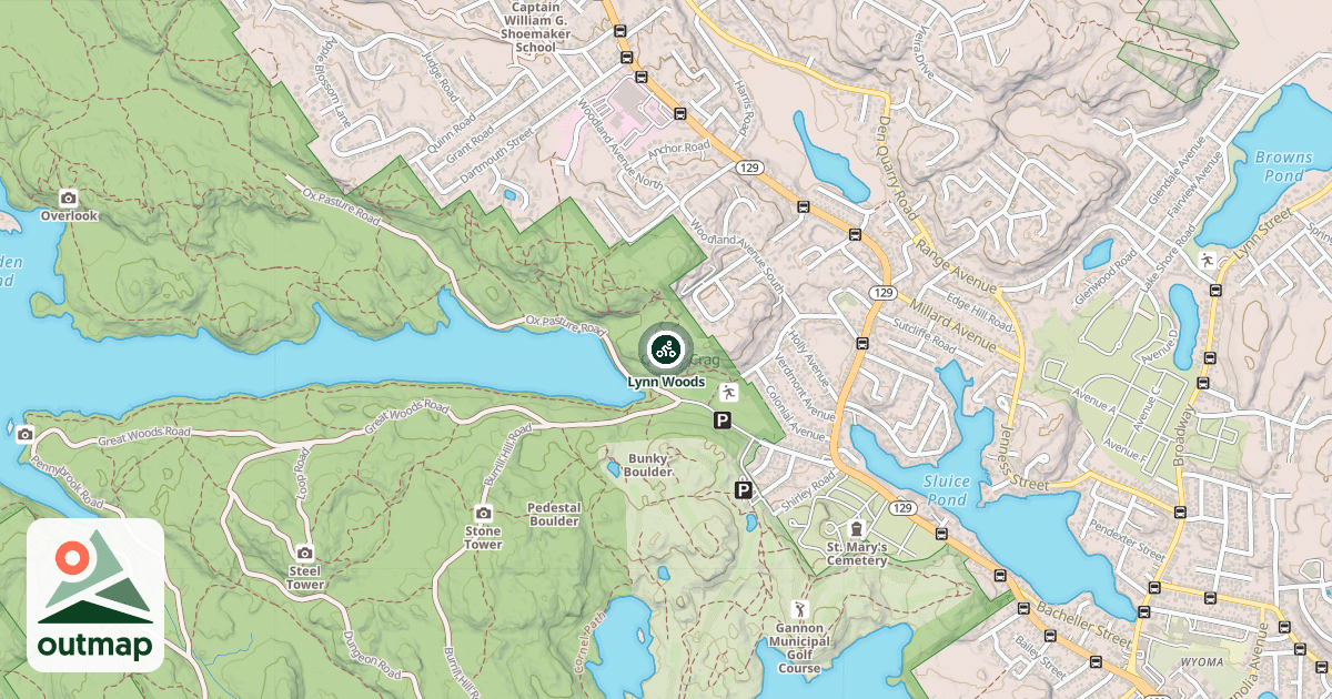 Map of Lynn Woods