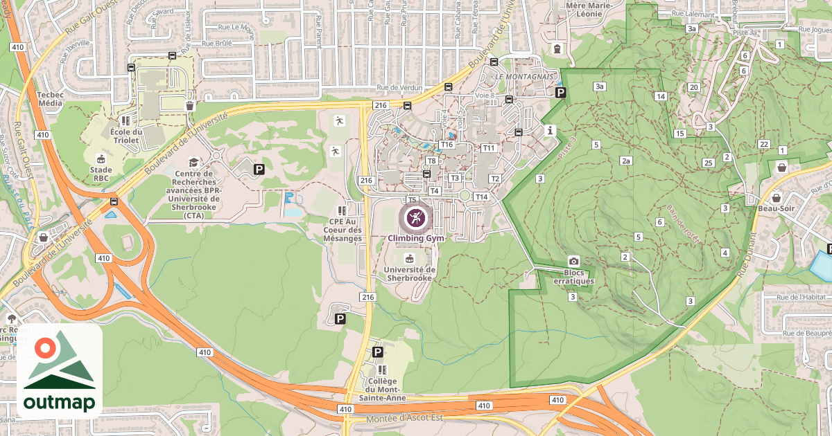 Map of Climbing Gym