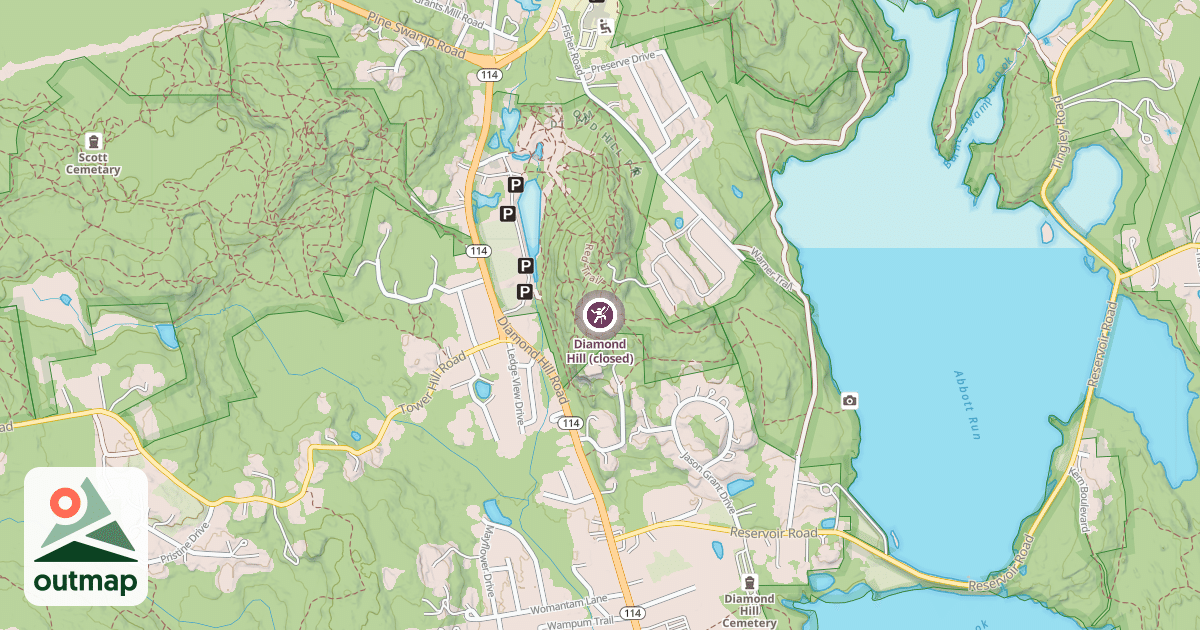 Map of Diamond Hill (closed)