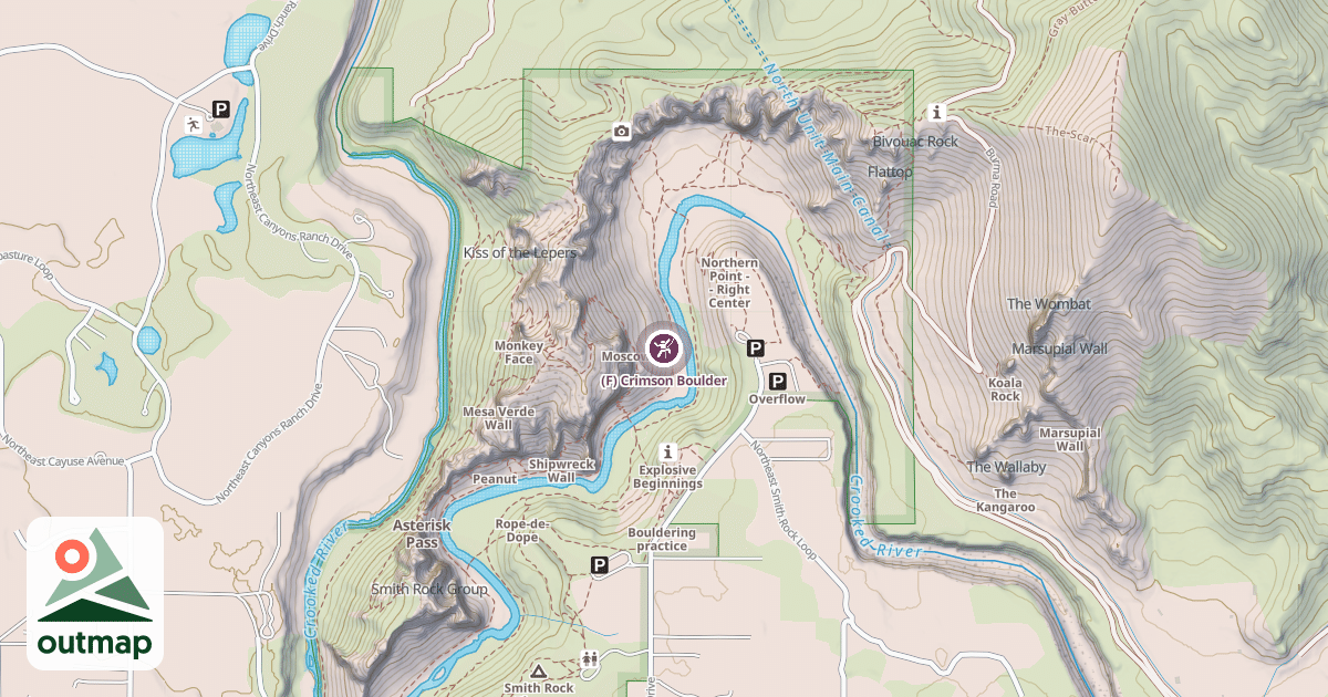 Map of (F) Crimson Boulder