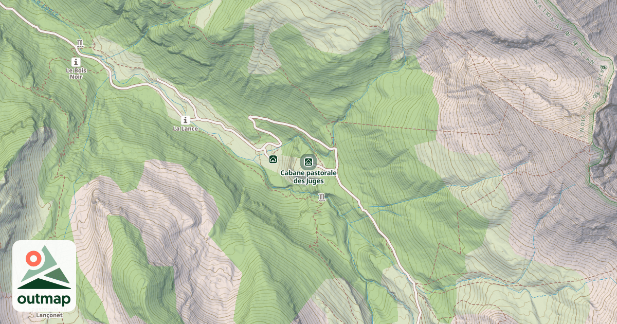 Map of Cabane pastorale des Juges