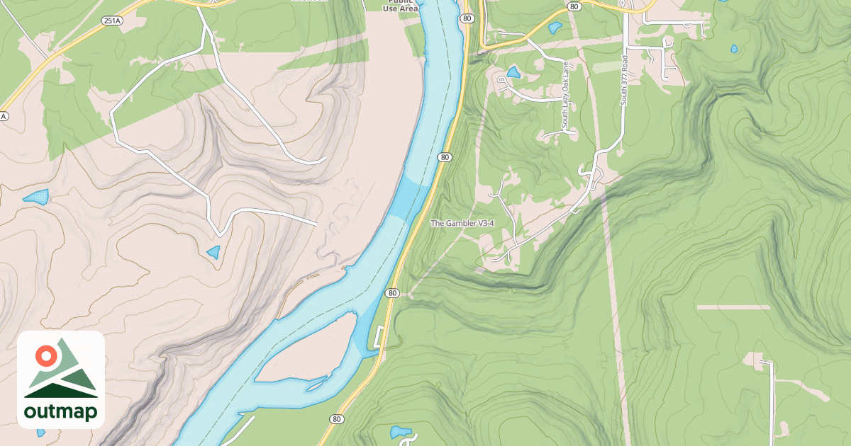 Map of The Gambler in Cherokee