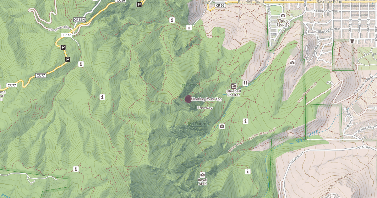 Map preview of Climbing Route Top