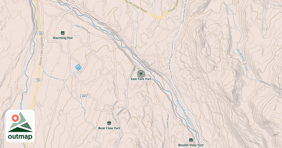 Map of East Fork Yurt
