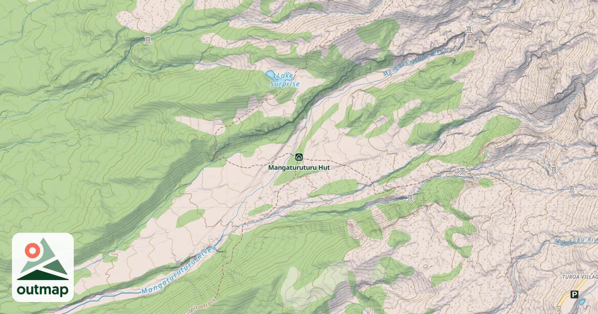 Map of Mangaturuturu Hut