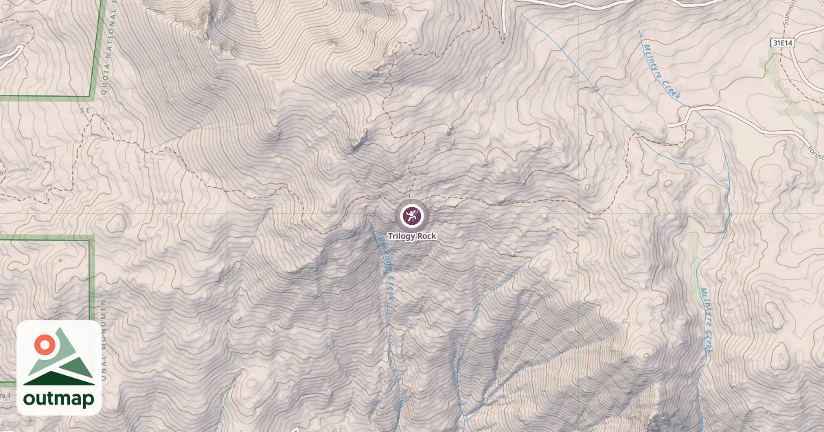 Map of Trilogy Rock