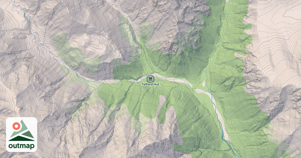 Map of Telford Hut