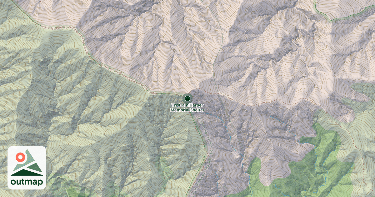 Map of Tristram Harper Memorial Shelter