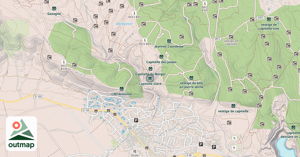 Map of Capitelle Izard