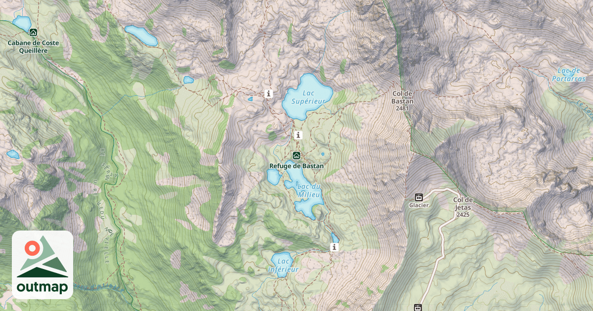 Map of Refuge de Bastan