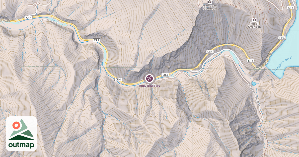 Map of Rudy Boulders