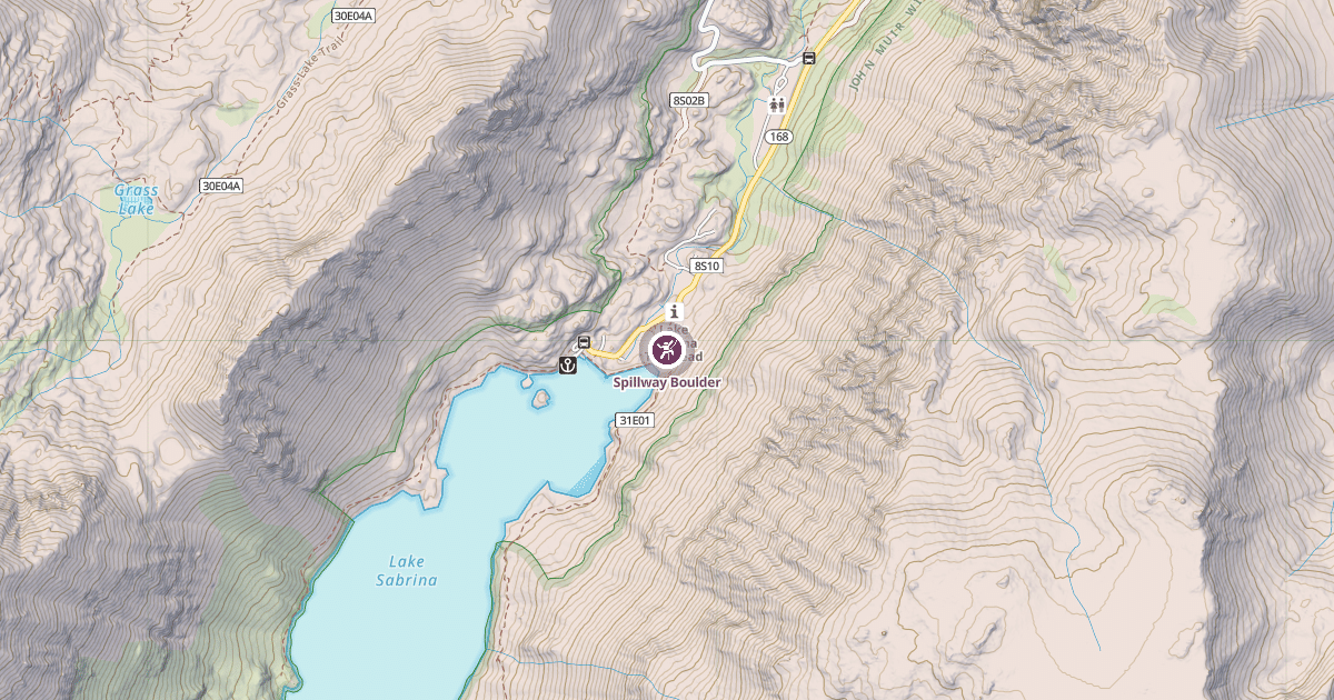 Map preview of Spillway Boulder
