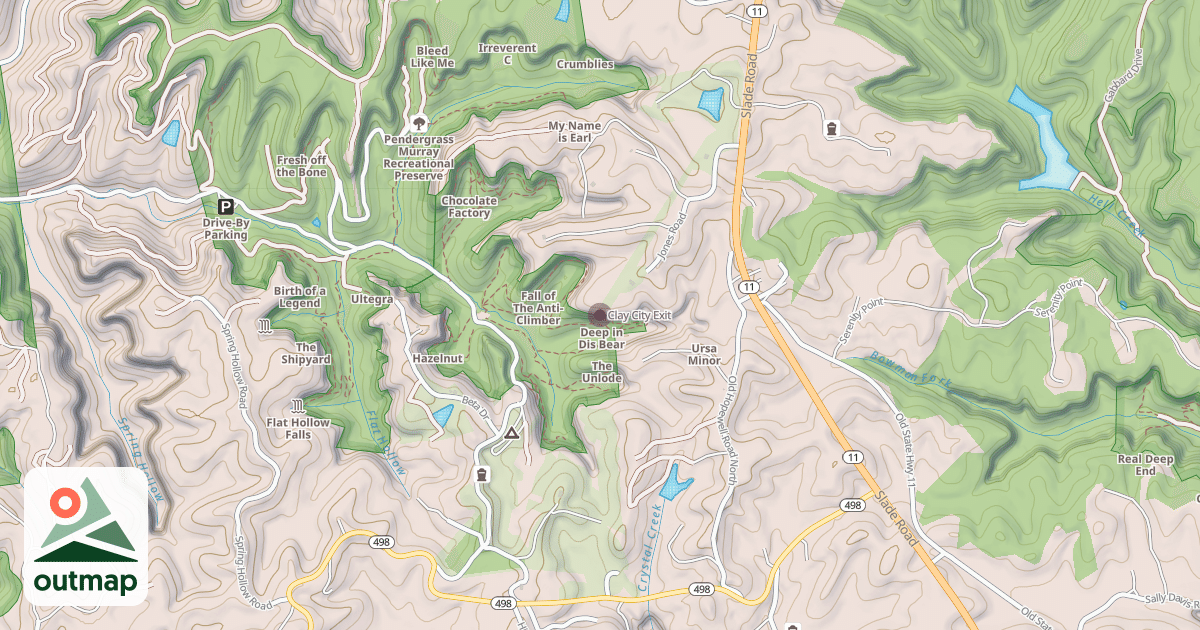 Map of Clay City Exit