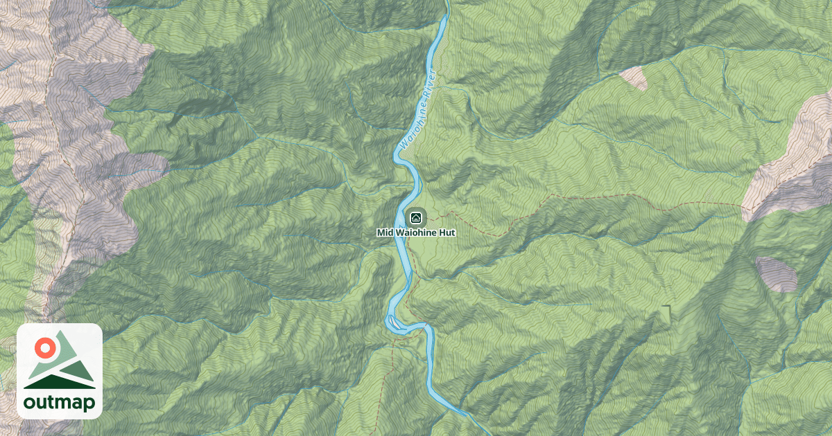 Map of Mid Waiohine Hut