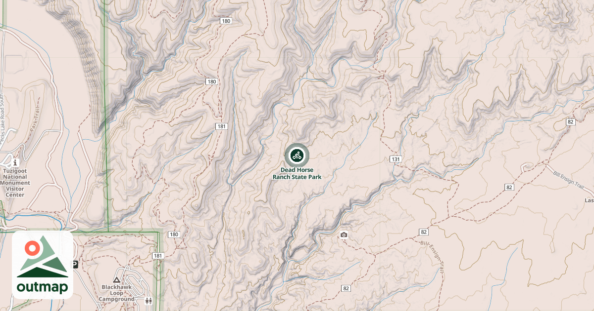 Map of Dead Horse Ranch State Park