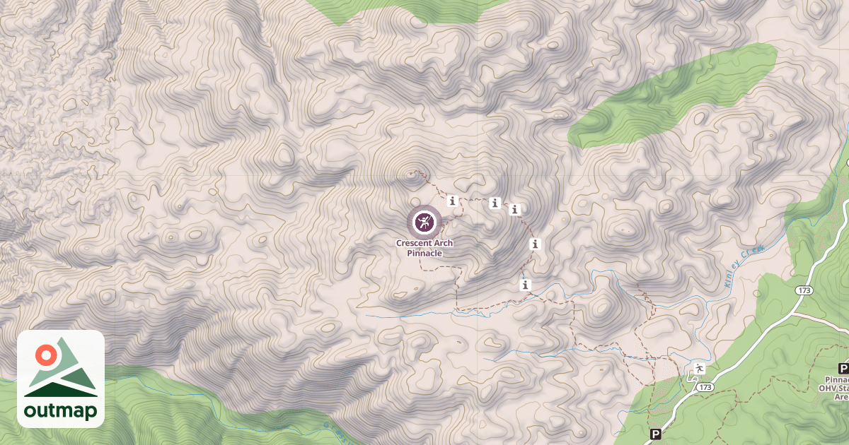 Map of Crescent Arch Pinnacle